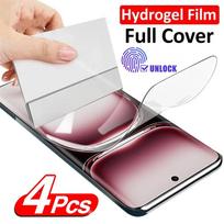 4PCS For OPPO Reno 14 13 12 Pro Slim Hydrogel Film For OPPO Reno 11 10 12 F 8T 7 8 Lite 6 9 Pro Plus Full Cover Screen Protector Reno 12 Pro balta