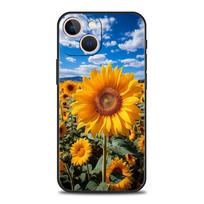 Beautiful Yellow Sunflower Phone Case For iPhone 17 16 15 Pro Max 11 12 13 14 7 8 Plus SE 2020 X XR XS Cover Soft Black iPhone XR