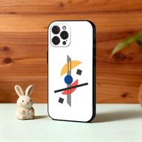 Mondrian-Bauhaus Abstract Shapes Phone Case For iPhone17,16,15,14,13,12,Plus,Pro Max, 5G Others Soft Black Cover iPhone16e