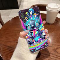 Skaidrus dėklas Samsung Galaxy A57 A37 A56 5G A36 Dėklai A55 A54 A35 A26 A07 A17 A16 A06 A34 A15 Minkštas viršelis Animacinis Stitch Disney Galaxy A50