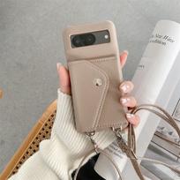 Crossbody Shoulder Strap Leather Wallet Case For Google Pixel 8 Pro 7 Pro 7A 6A 5A Card Holder Cover For Pixel 6 Pro Soft Case For Pixel 6 Pro