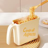 Instant Noodle Bowl Korean Style No Wash Reusable Soup Bowl with Handle Microwave Safe for Easy Quick Meals balta