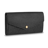 Louis Vuitton Sarah Logotipo Odinė Piniginė Moteriška piniginė Juoda M61182 Basic Set (Bag+Dust Bag)