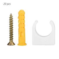 20pcs 16Celsius20Celsius25Celsius32mm U Shaped Pipe Clamp Water Pipe Fixed Clips with Screws (16mm)