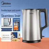 Midea 1.7L Double-Layer Stainless Steel Electric Kettle CN plug (adapter included)