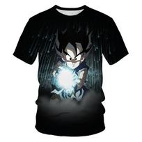 Trendy Anime Dragon Ball Series Men's T-shirt With Unique 3d Digital Print For Casual Wear S