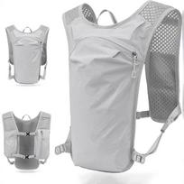 Ultra-light breathable sports vest backpack,Suitable for cycling,running, hiking,Outdoor gear with pocket and hydration backpack pilka spalva