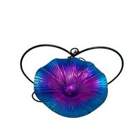 Heart Shape Hanging Bird Feeder Flower Retro Bird Water Drinker Anti-leakage Large Capacity Hummingbird Feeder Yard mėlyna
