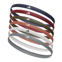 Sports One Size Fits Stretchable (Adidas) Headband, All, 6-Pack (Gray/White/Clay/Olive/Red/Navy), Non-Slip, Material, ADAC-16181