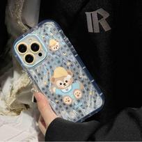 Korean bear ins wind applies to Apple 15promax mobile phone case iPhone14Pro/13/12 cartoon creativity apple x/xs