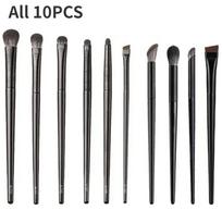 Natural Material Profesionalus makiažo šepetėlių rinkinys Akių šešėlių pudra Foundation Blush Contour Shadow Mixed Makeup Beauty Tool black