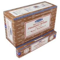 Satya Nag Champa kvepiančios miros smilkalų lazdelės Agarbatti 180 gramų dėžutė | 12 pakuočių po 15 gramų dėžutėje | Eksporto kokybė ruda