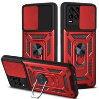 OPPO Realme 8 Pro dėklas Šarvuotas smūgiams atsparus dangtelis Realme 5 8i C11 C20 C21 Kameros objektyvo apsauga Magnetinis automobilio laikiklis Telefono dėklas For Realme 8 Pro black
