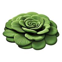 Bijūnų Gėlių Kilimas 3D Vizualus Gėlių Neslystantis Pagrindas Grindų Kilimėlis Absorbentus Vonios Kilimėlis 40*40cm žalia