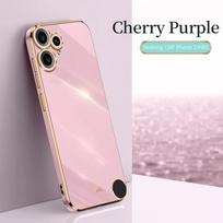 For Nothing CMF Phone 2 Pro 6D Plaiting Soft TPU Case For Nothing CMF Phone 2Pro Plating Soft Silicone Shockproof Protector Cove CMF Phone 2 Pro violetinė