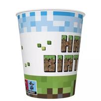 Pixel Block: Popierinių puodelių rinkinys - 250 ml, 8 vnt.