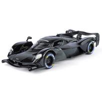 1/24 Aston Martin Valkyrie lydinio sportinio automobilio modelis lietas metalas trasos lenktynių transporto priemonės automobilio modelis didelė simuliacija garsas ir šviesa vaikiškas žaislas dovana juoda