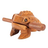 Thailand Wooden Frog Traditional Craft Lucky Wood Frog Croaking Musical Instrument for Home Living Room Desktop Decoration