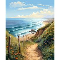 CHENISTORY Paint By Number DIY Pictures By Numbers Landscape Kits Drawing On Canvas Hand Painted Painting Art Gift Home Decor 20x30cm no frame