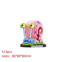 Cartoon Anime Figure Patrick Sar Mr. Krbs Action Figuren Educational Assembling Building Block Toys Model Ornament Gift
