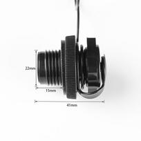 Kempingo pripučiamo čiužinio oro vožtuvo dangtelis ir antgalio jungtis baidarei ir valčiai 22mm Screw Valve Cap juoda