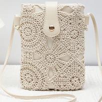 Women Printed Woven Crossbody Bag, Lightweight Casual Shoulder Handbag, Mini Phone Bag for Daily Outdoor Travel
