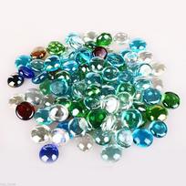 Rocks Flat Mixed Color Decoration Accessories Pebbles Stone Aquarium Fish Tank Beads Glass Stones įvairiaspalvis