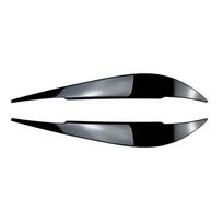 2Pcs  Evil Headlight Eyebrows Eyelid For BMW 4 Series F32 F33 F36 M4 420d 420i 425d 430i 435i 440i 2013- ABS Gloss Gloss Black