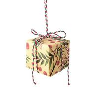 Simulation Christmas Tree Gift Bag Pendant with Rope Mini Christmas Present Hanging Ornament Colorful Christmas Decorations