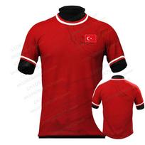 Türkiye Heritage Football Jersey Red 3d Printed Short Sleeve Lightweight Breathable Quick Drying Tee Summer Men'S T-Shirt XXS