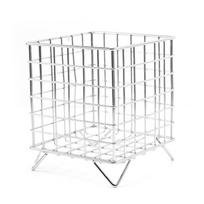 Metal Wire Storage Basket with Feet,Grid Organizer Bin for Home, Kitchen, Bathroom & Office sidabras