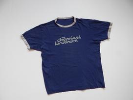 vintažiniai „The Chemical Brothers“ elektroninės muzikos grupės marškinėliai, dydis L XL