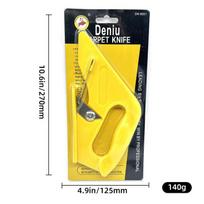 Carpet Utility Knife Wallpaper Paper Cutter Straight Line Cutting Knife Floor Friendly geltona