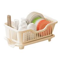 Plastic Dish Drying Rack Square Storage Basket Drain Bowl Rack Utensils Drainer Rack  Chopsticks rožinė