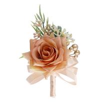 Gražaus rožių dizaino riešo gėlių puokštė, apyrankė Wrist Flower rožinė