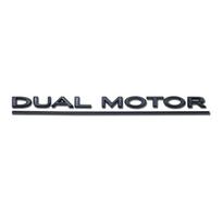 DUAL MOTOR pabrauktų raidžių emblema, skirta modeliui Y 3 XS automobilio stiliaus Turck ženklelis sidabras
