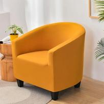 Elastic Geometric Sofa Cover Stretch Spandex Club Couch Slipcover for Living Room Coffee Bar Office Armchair Protector Covers orange