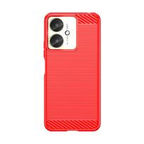 Smūgiams atsparus apsauginis telefono dėklas Redmi 13C 4G/13C 5G/13R 5G/Poco M6/C56 telefonams, minkštas silikoninis TPU galinis dangtelis, telefono dėklai Redmi 13C 4G raudona