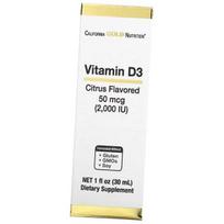 Vitamin D3 Liquid, Vitamin D3 2000 Liquid, California Gold Nutrition 30ml Unflavored (36427033) 30ml Unflavored