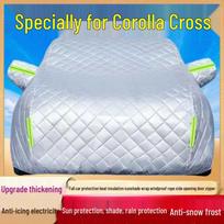Toyota Corolla Cross automobilio uždangalas: Apsauga nuo saulės, lietaus, karščio, šalčio ir sniego. Thickened Cotton Hail-Resistant All-Season white