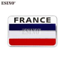 Prancūzijos nacionalinė vėliava 3D metalo chromo aliuminio lydinio dekoratyvinis emblema lipnus ženklelis lipdukas lipdukas aksesuaras