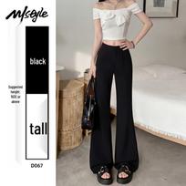 MJ STYLE Women's High-Waist Slimming Micro-Flare Suit Pants L