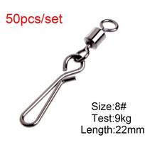 Size 2# to 10# Rolling Swivel Bearing Barrel  Heavy Duty Ball  Fishing Snap Connector with Pin 6