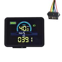 A16P-P5C Electric Bike LCD Display Meter 24V-60V Ebike Intelligent Display IP67 UART Colorful LCD Display Meter Black SM 5PIN