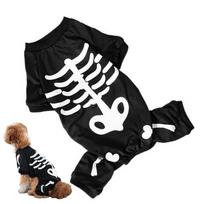 Halloween Costume For Dogs Glowing Skeleton Halloween Cosplay Pet Jumpsuit Pet Outfit Festive Appeal For Parades Play Dates M