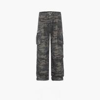 Green Womens Jeans High Waist Vintage Straight Baggy Y2K Denim Pants Hip Hop Fashion Wide Leg Denim Trouser XXL