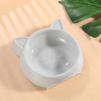 Reliable Pet Food Bowl Cat And Dog Feeder With Leakproof Features Great pilka spalva