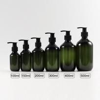 100-500 ml kelioniniai losjono ir šampūno buteliukai su pompele black