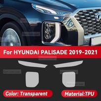 For HYUNDAI PALISADE 2019-2024 Car Headlight Transparent TPU Protective Cover Film Front Light Tint Change Color Sticker Transparent