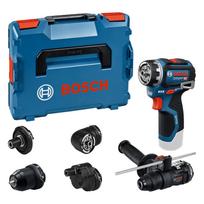 Bosch akumuliatorinis suktuvas-gręžtuvas GSR 12V-32 FC + 5 adapteriai, be akumuliatoriaus ir įkroviklio